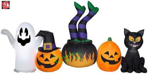 8.5' Gemmy Airblown Inflatable Halloween Brewing Witch Scene