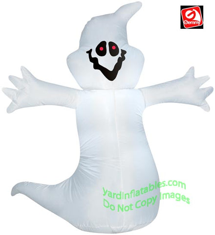 4' Gemmy Airblown Inflatable Ghost With Red Eyes