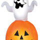 5 1/2' Gemmy Airblown Animated Inflatable Spinning Ghost On Pumpkin