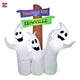 6' Gemmy Airblown Inflatable Halloween Ghost Trio w/ Signpost
