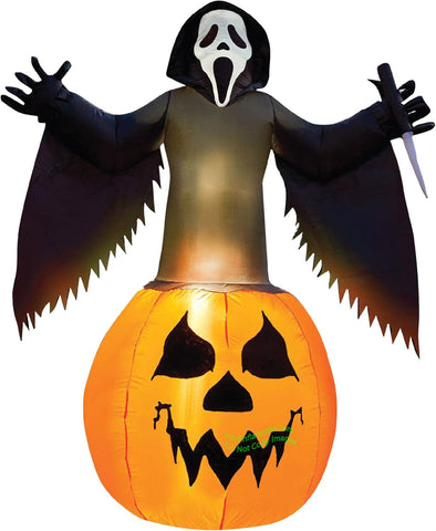 6' Air Blown Inflatable Halloween Ghostface in Jack O' Lantern