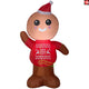 4' Gemmy Airblown Inflatable Christmas Gingerbread Man w/ Winter Outift
