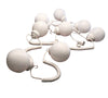 Image of 8 Globe Light Set - White with White Curly Cord