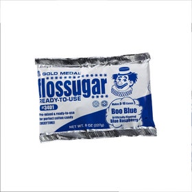 Boo Blue 8-oz. Flossugar Pouches - Blue Raspberry (24 Count)