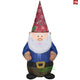 4' Gemmy Airblown Inflatable Christmas Gnome w/ Damask Hat