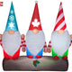6' Gemmy Airblown Inflatable Christmas Fuzzy Beard Gnomes on Log Scene