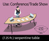 Image of 7.25 Foot Serpentine Wood Folding Table