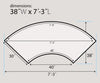 Image of 7.25 Foot Serpentine Wood Folding Table