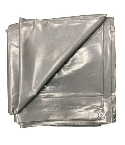 20' x 30' Heavy Duty Waterproof PVC Vinyl Tarp - Gray