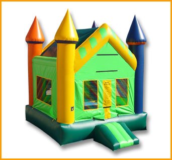 Green Multicolor Castle Moon Jump J045