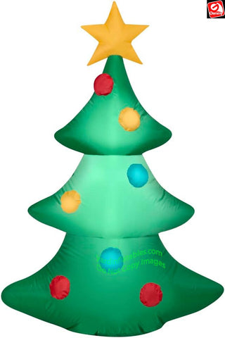 4' Gemmy Airblown Inflatable Green Christmas Tree w/ Ornaments
