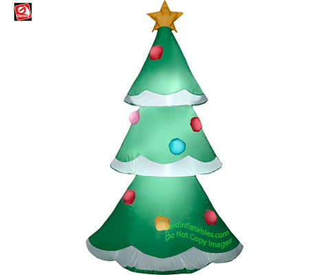 4' Gemmy Airblown Inflatable Christmas Tree w/ Star and Ornaments