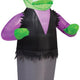3.5' Gemmy Airblown Inflatable Halloween Green Monster w/ Black Vest