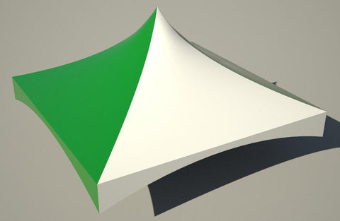20' x 20' High Peak Frame Top Only - Solid Green And White