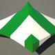 20' x 20' High Peak Frame Top Only - Striped Green and White