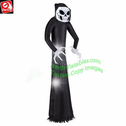 7' Gemmy Airblown Inflatable Wicked Reaper w/ Skeleton Face