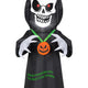 4' Gemmy Airblown Inflatable Halloween Scary Reaper w/ Pumpkin Necklace