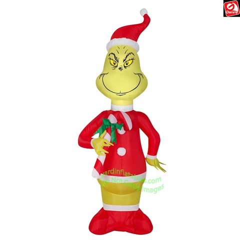 4' Gemmy Airblown Dr. Seuss' Grinch w/ Candy Cane
