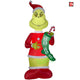 9' Gemmy Airblown Inflatable Dr. Seuss' The Grinch w/ HO HO HO Stocking