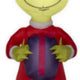 4' Gemmy Airblown Inflatable Christmas Dr. Seuss Grinch Holding A Present