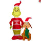 4' Gemmy Airblown Inflatable Christmas Grinch and Max in Winter Outfits