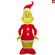 4' Gemmy Airblown Inflatable Christmas Dr. Seuss Grinch in Santa Suit
