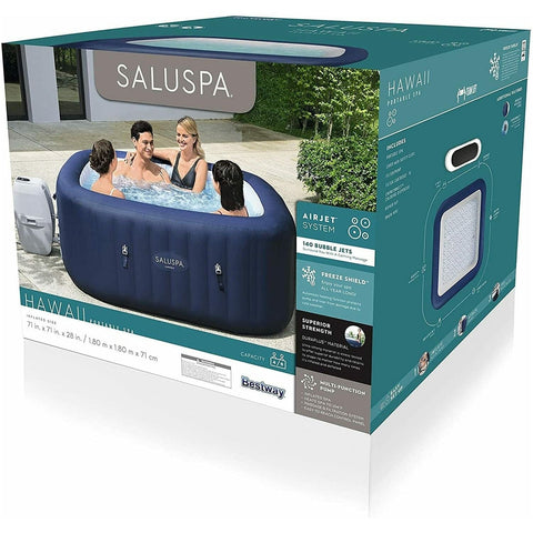 H20GO Hot tub 6 Person Inflatable Hot Tub SaluSpa Hawaii AirJet by  Bestway 821808012978 60022E 6 Person Inflatable Hot Tub SaluSpa Hawaii AirJet by Bestway SKU #60022E