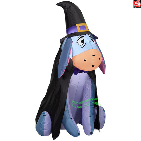 3.5' Gemmy Airblown Inflatable Halloween Eeyore as Witch