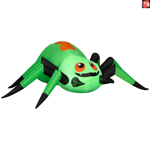 4' Gemmy Airblown Inflatable Halloween Green Spider