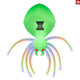 8.5' Gemmy Airblown Inflatable Halloween Hanging Green Spider w/ Rainbow Wave Lights