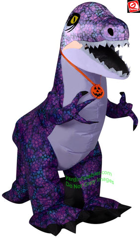 3.5' Gemmy Airblown Halloween Purple Dinosaur