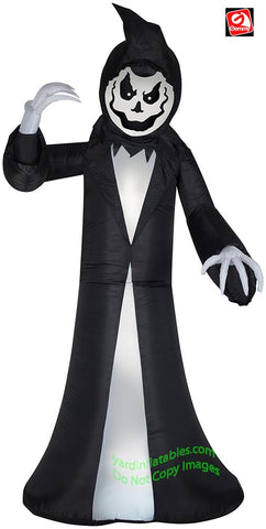 9.5' Gemmy Airblown Inflatable Halloween Animated Reaper w/ Turning Head