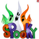 5' Gemmy Airblown Inflatable Hallloween SPOOKY w/ 3 Ghosts Scene