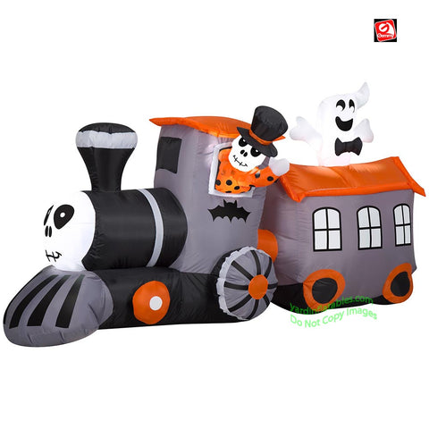 6' Gemmy Airblown Inflatable Halloween Train w/ Ghost