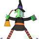 5' Gemmy Airblown Inflatable Halloween Hanging Crashing Witch w/ Spell Book