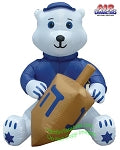 7' Air Blown Inflatable Hanukkah Bear Holding Dreidel