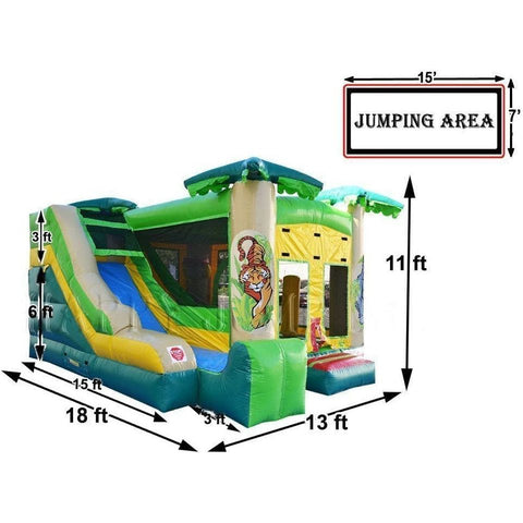 Happy Jump Inflatable Bouncers 11'H 5x Jump & Splash Jungle by Happy Jump 781880277514 CO2323 11'H 5x Jump & Splash Jungle by Happy Jump SKU#CO2323