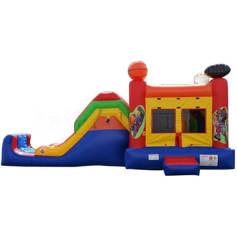 Happy Jump Inflatable Bouncers 13'H 5in1 Super Combo Sport by Happy Jump 16' Slide & Jump Combo Sports by Happy Jump SKU# CO2142