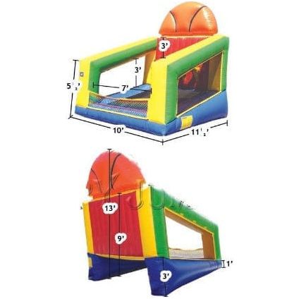 Happy Jump Inflatable Bouncers 13'H Basketball Challenge by Happy Jump  8'H Floating Ball Combination by Happy Jump SKU# IG5347