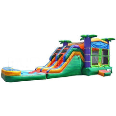 13'H Tropical Splash PLUS (Pool + Stopper) by Happy Jump