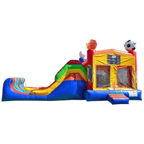 Happy Jump Inflatable Bouncers 14'H 5in1 Super Combo Double Lane Sports Theme by Happy Jump CO2183 13'H 5in1 Super Combo Double Lane Tropical by Happy Jump SKU# CO2182