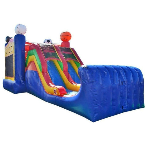 Happy Jump Inflatable Bouncers 14'H 5in1 Super Combo Double Lane Sports Theme by Happy Jump 781880277439 CO2183 14'H 5in1 Super Combo Double Lane Sports Theme Happy Jump SKU# CO2183