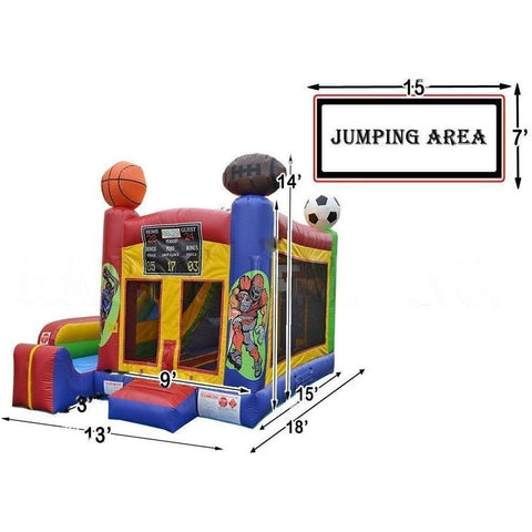 Happy Jump Inflatable Bouncers 14'H 5x Jump & Splash Sport by Happy Jump 781880277521 CO2324 14'H 5x Jump & Splash Sport by Happy Jump SKU# CO2324