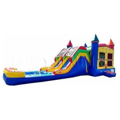 Happy Jump Inflatable Bouncers 15'H 5 in 1 Super Combo Double Lane with Pool by Happy Jump 781880299349 CO2190 15'H 5 in 1 Super Combo Double Lane with Pool by Happy Jump SKU CO2190