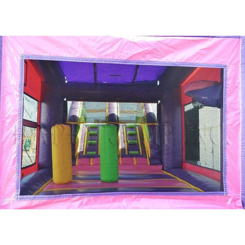 Happy Jump Inflatable Bouncers 15'H 5in1 Super Combo Double Lane Princess by Happy Jump 781880277446 CO2184 15'H 5in1 Super Combo Double Lane Princess by Happy Jump SKU# CO2184