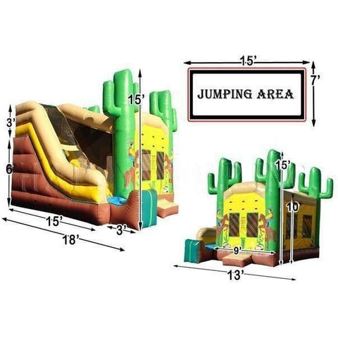 Happy Jump Inflatable Bouncers 15'H 5x Western Combo by Happy Jump 781880278245 CO2326 15'H 5x Western Combo by Happy Jump SKU# CO2326