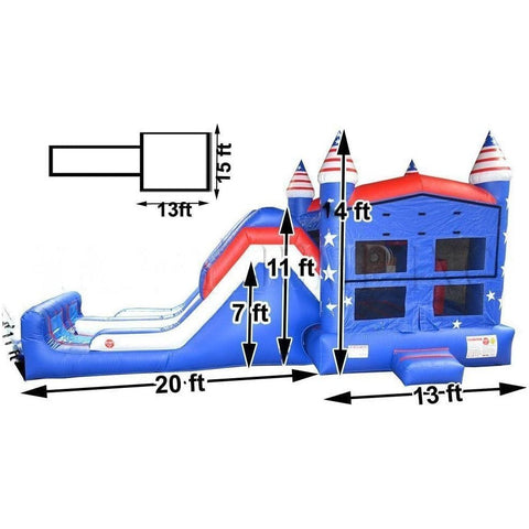 Happy Jump Inflatable Bouncers 15'H Patriot Combo by Happy Jump 781880277477 CO2186 15'H Patriot Combo by Happy Jump SKU# CO2186