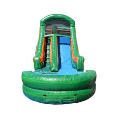 16'H Green Magic Water Slide by Happy Jump