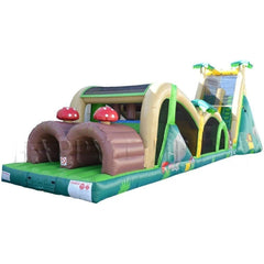 20'H Extreme Rush Obstacle Course Tropical by Happy Jump