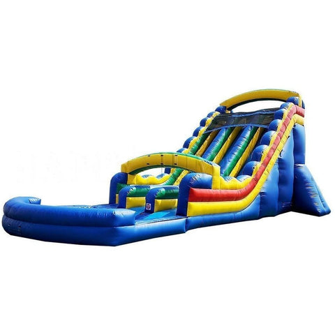 Happy Jump Inflatable Bouncers 22'H Double Lane Water Slide Primary Colors by Happy Jump Blue Bay Water Slide (22' Double) by Happy Jump SKU# WS4151